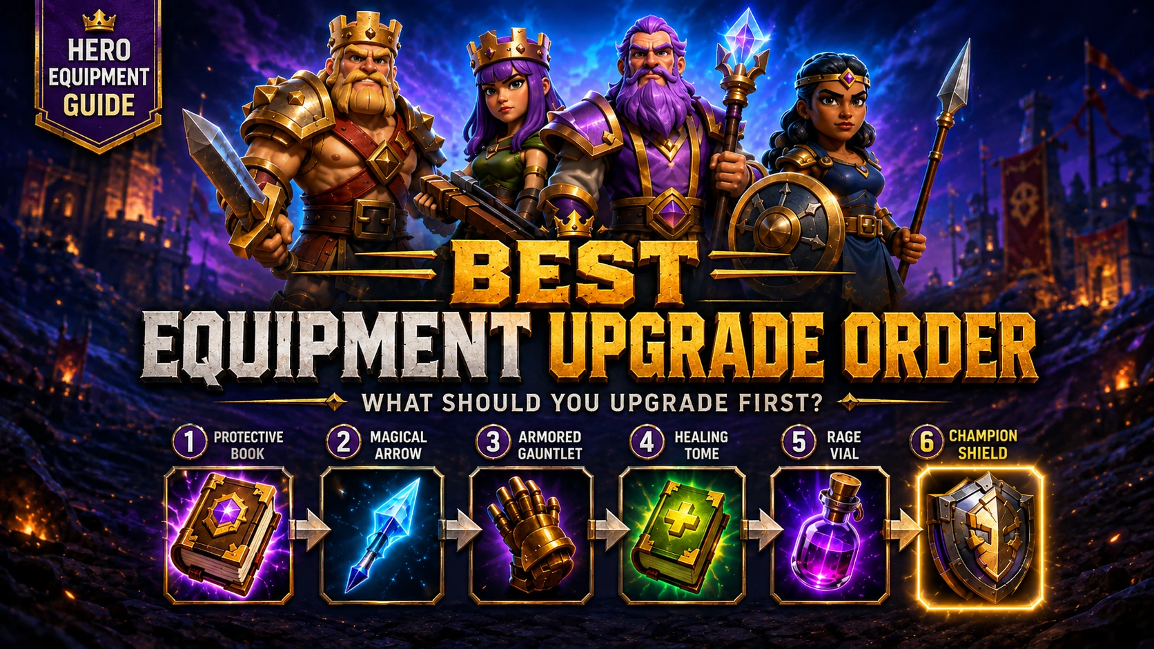 Best Hero Equipment Upgrade Order in Clash of Clans
