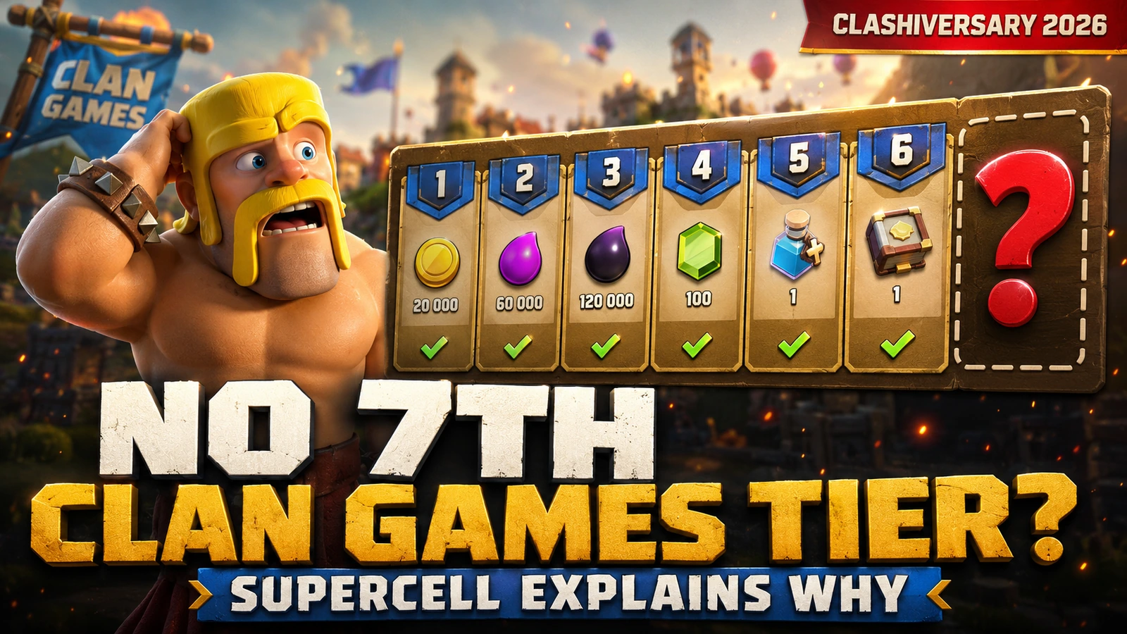 Why There Is No 7th Clan Games Reward Tier for Clashiversary 2026