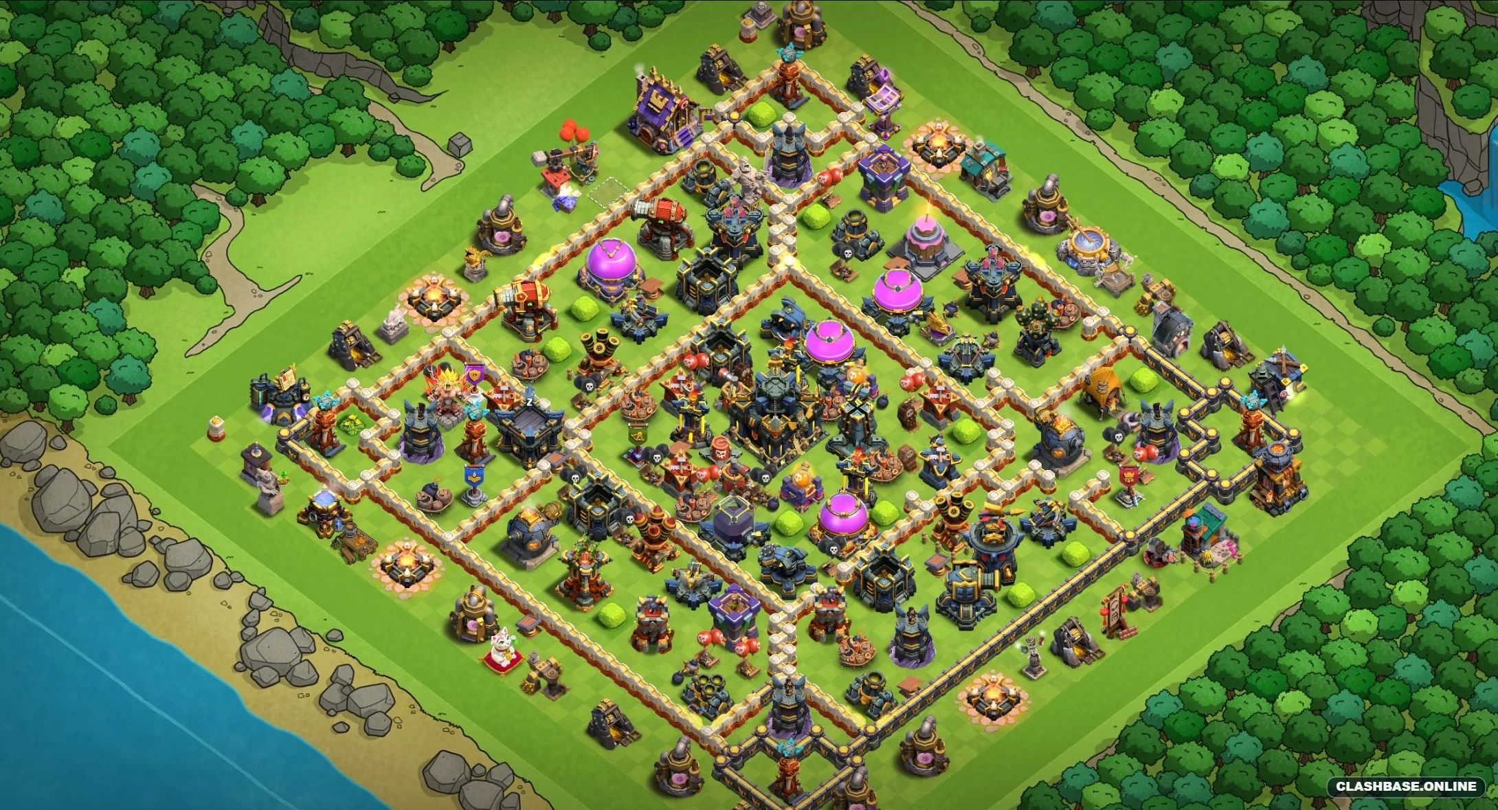 base lyout for town hall 17 Farming Town Hall 17 layout