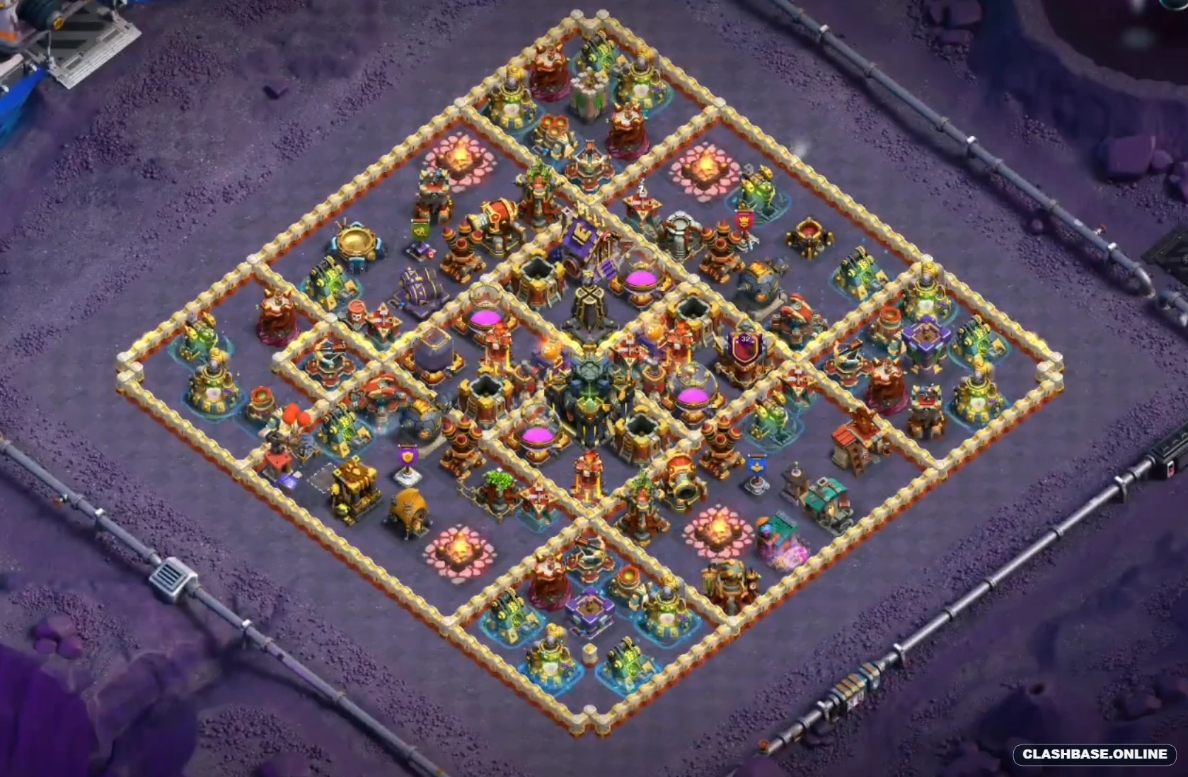 twon hall 17 farming base layout cover the resources Town Hall 17 layout