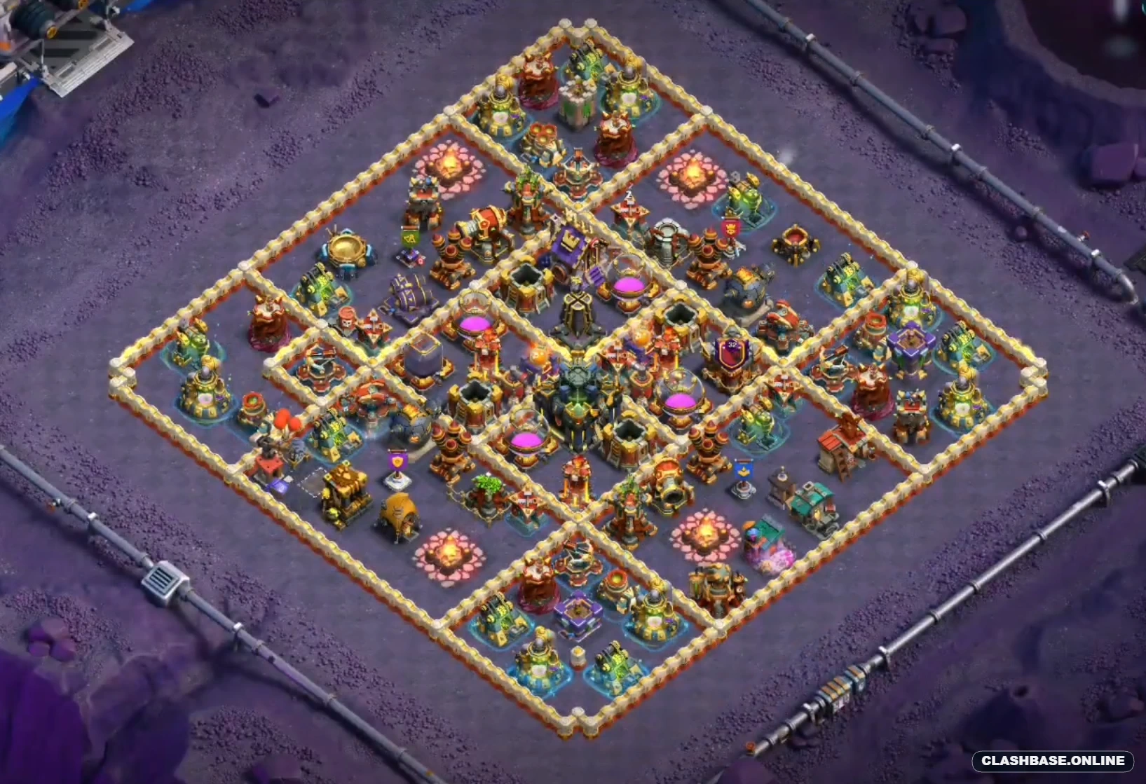 twon hall 17 farming base layout cover the resources Town Hall 17 layout