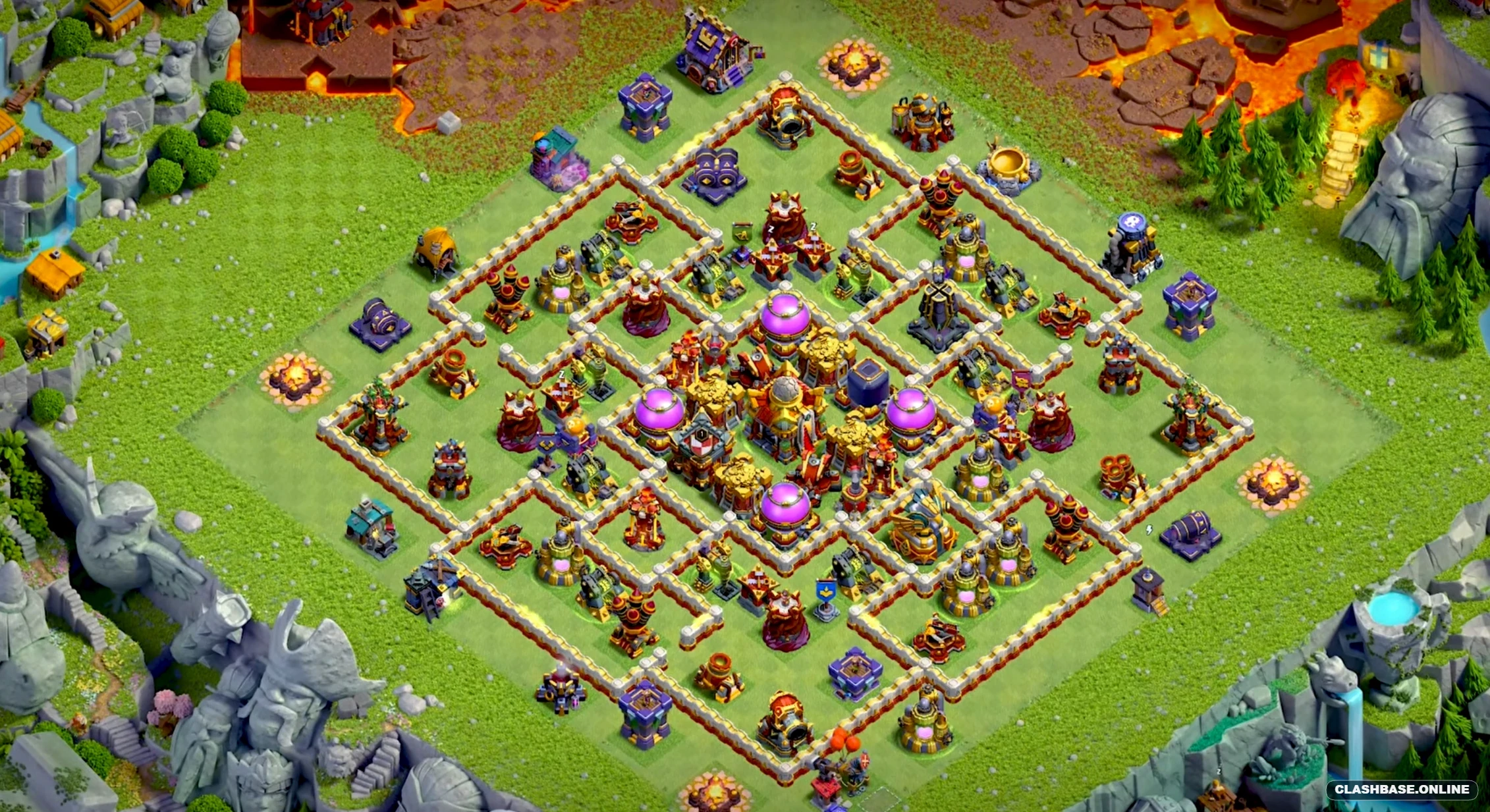 town hall 16 farming safe the resources Town Hall 16 layout