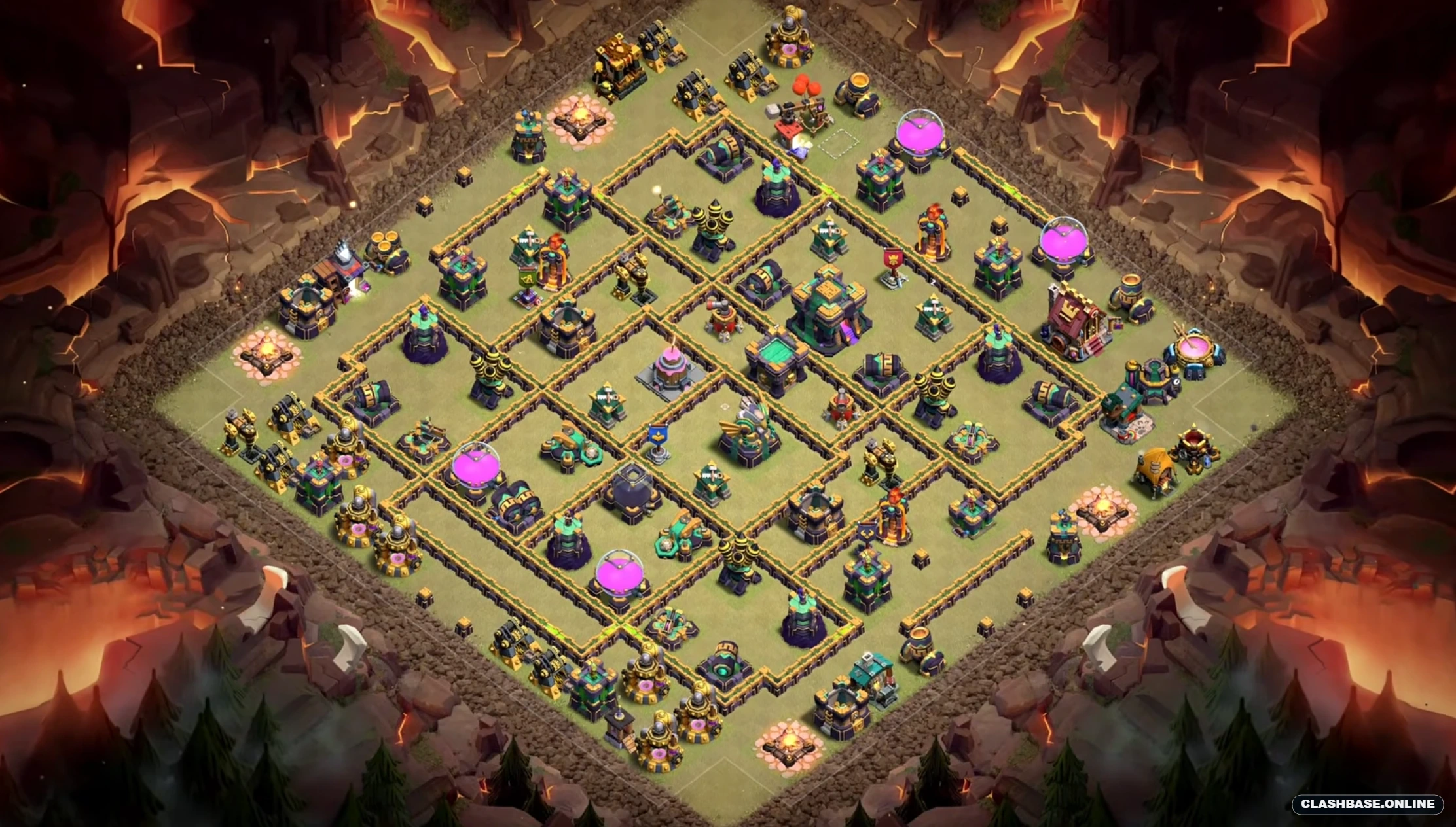 town hall 14 base for clan war help to win  Town Hall 14 layout