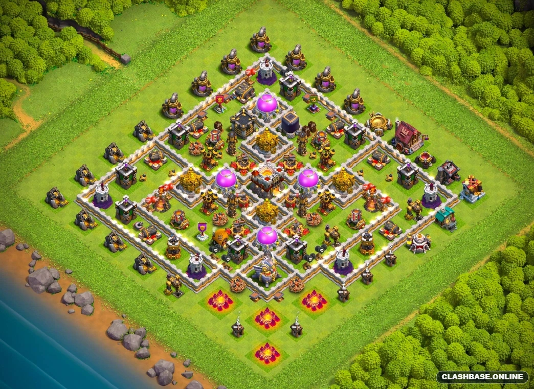 town hall 11 base layout get your resources very safe Town Hall 11 layout