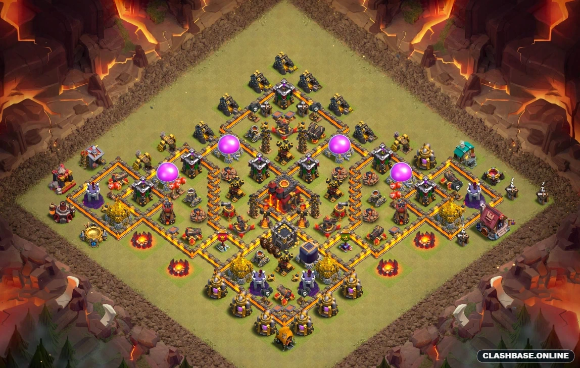 town hall 10 base layout ranked defence Town Hall 10 layout