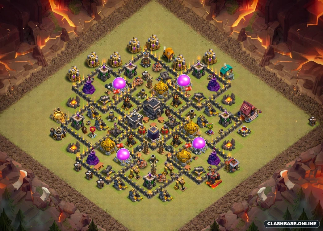 town hall 9 base layout for caln war defnce help your clan team Town Hall 9 layout