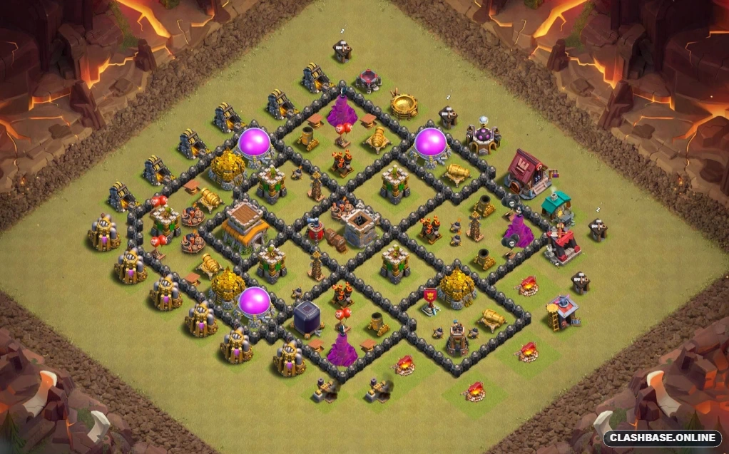 town hall 8 base layout for ranked mode Town Hall 8 layout