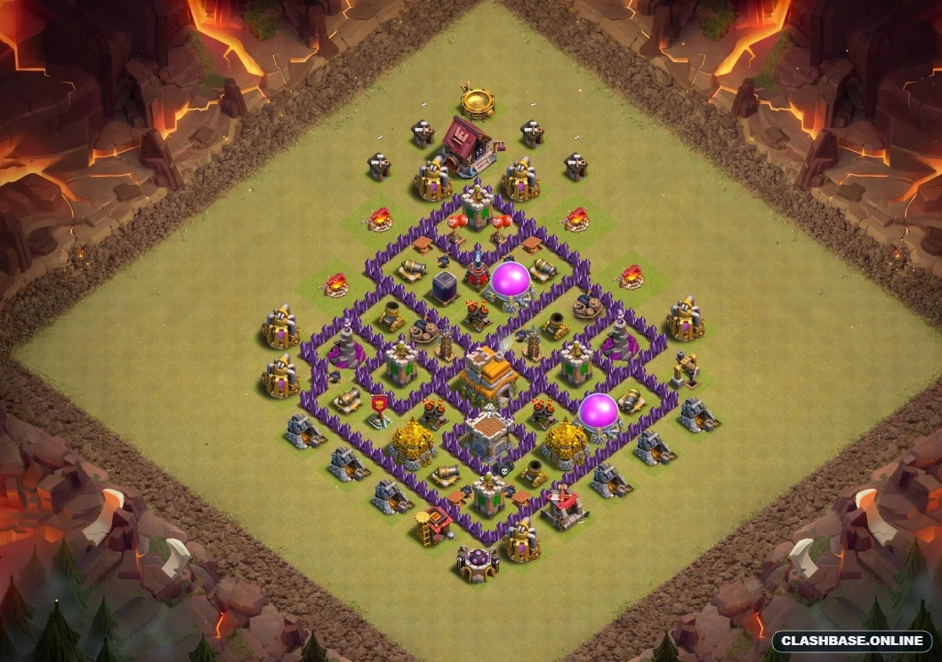 town hall 7 base design for clan war Town Hall 7 layout