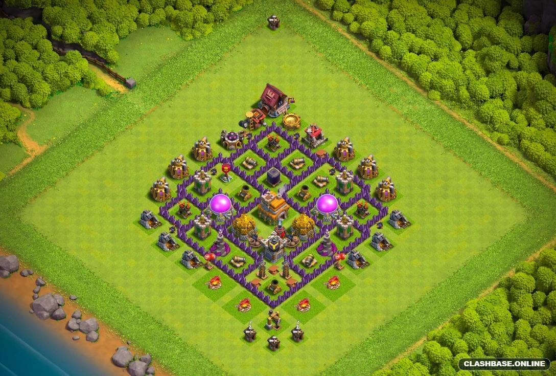 town hall 7 base layout for farming Town Hall 7 layout