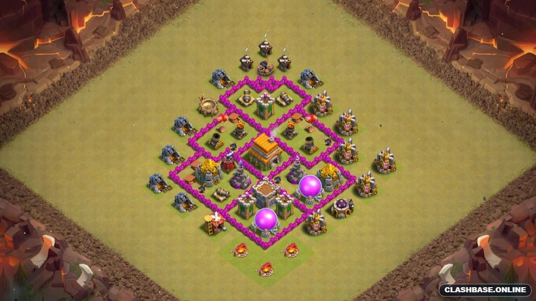 town hall 6 base design for ranked use Town Hall 6 layout