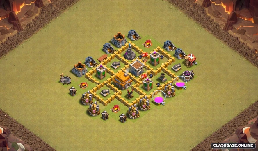 town hall 5 base for clan war mode Town Hall 5 layout