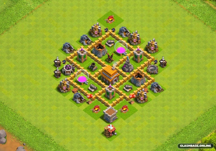 town hall 5 base layout for farming use Town Hall 5 layout