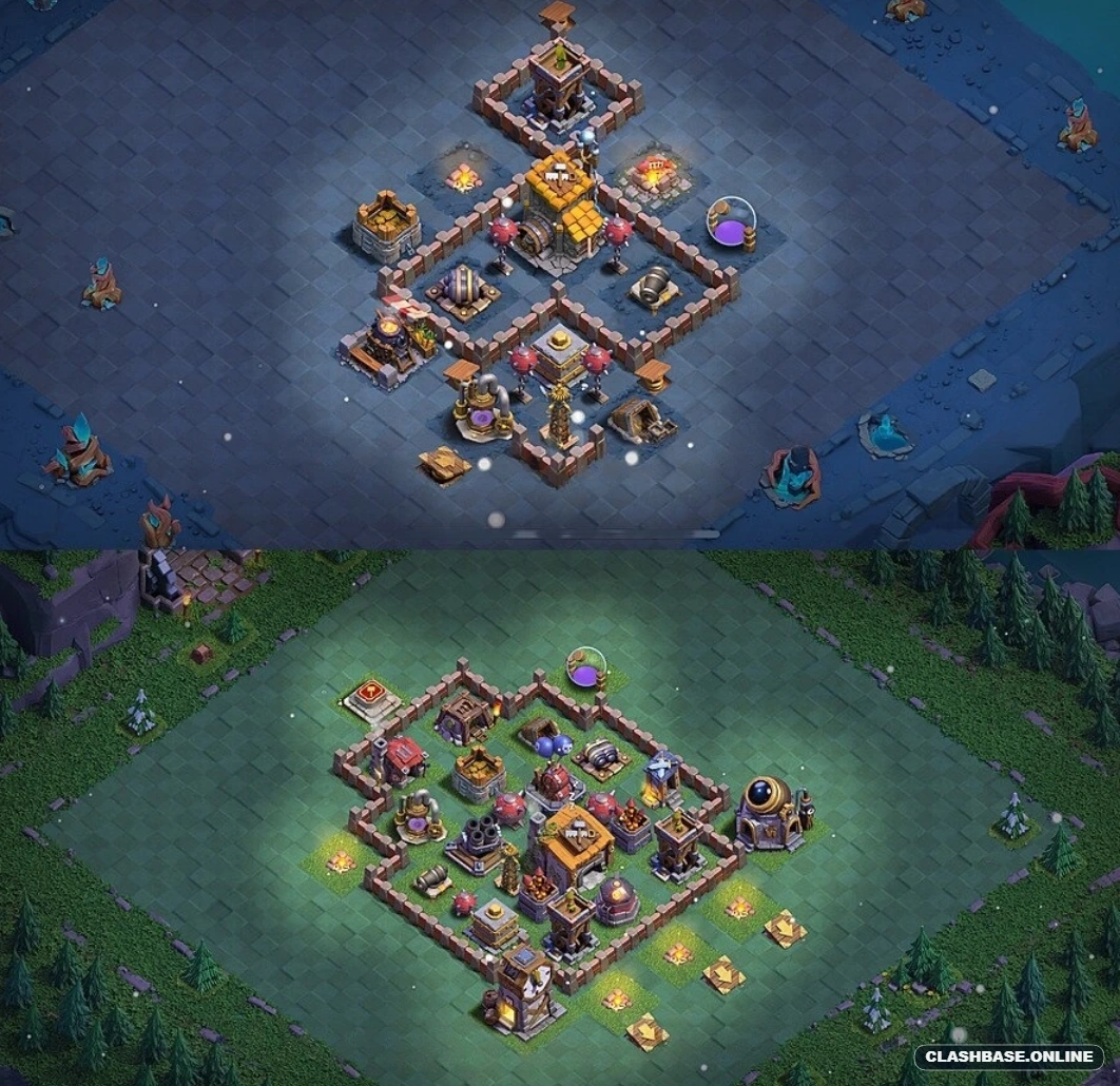 town hall 6 base layout for base builder strong design Builder Hall 6 layout
