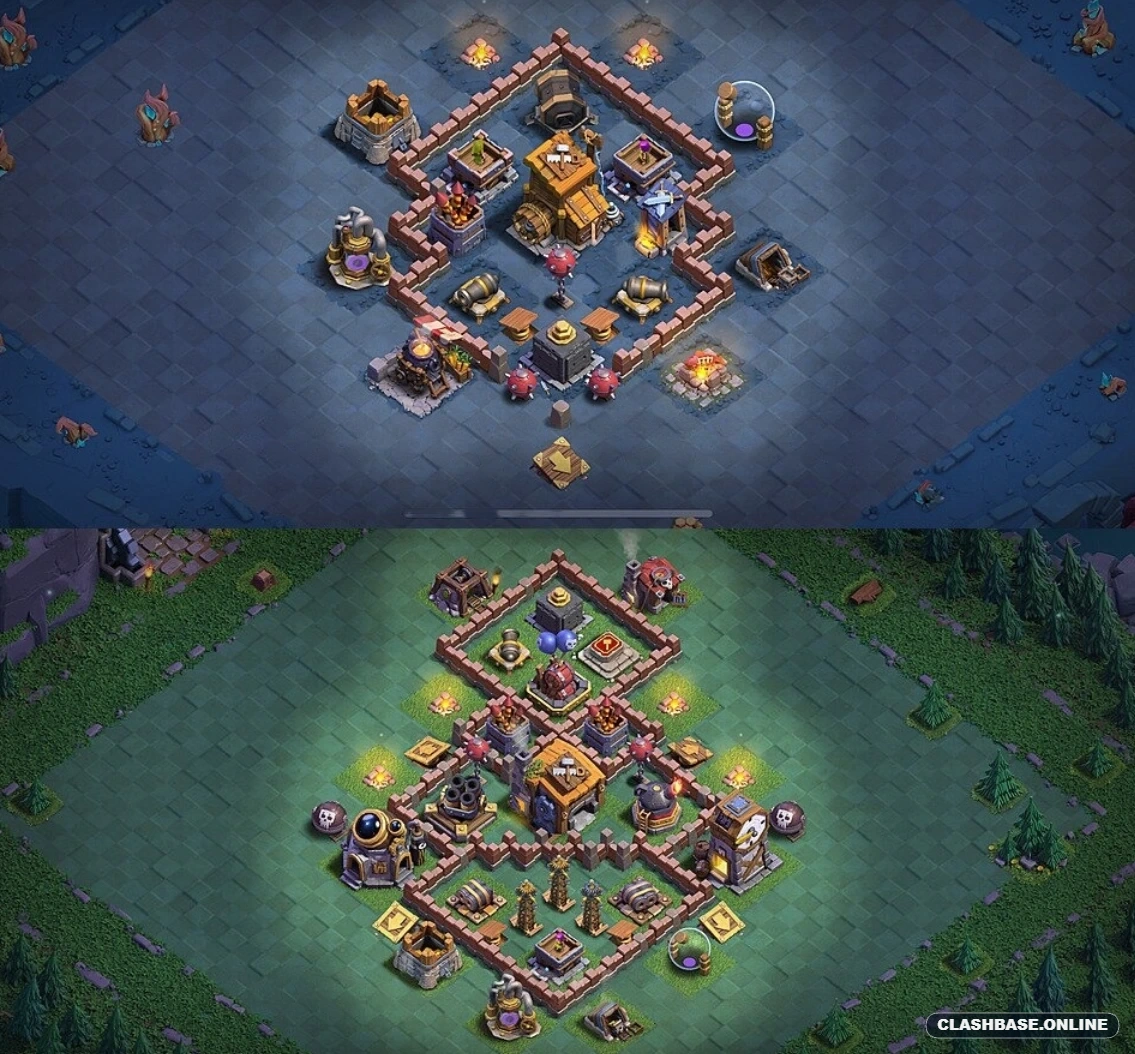 town hall 7 base layout for builder base Builder Hall 7 layout