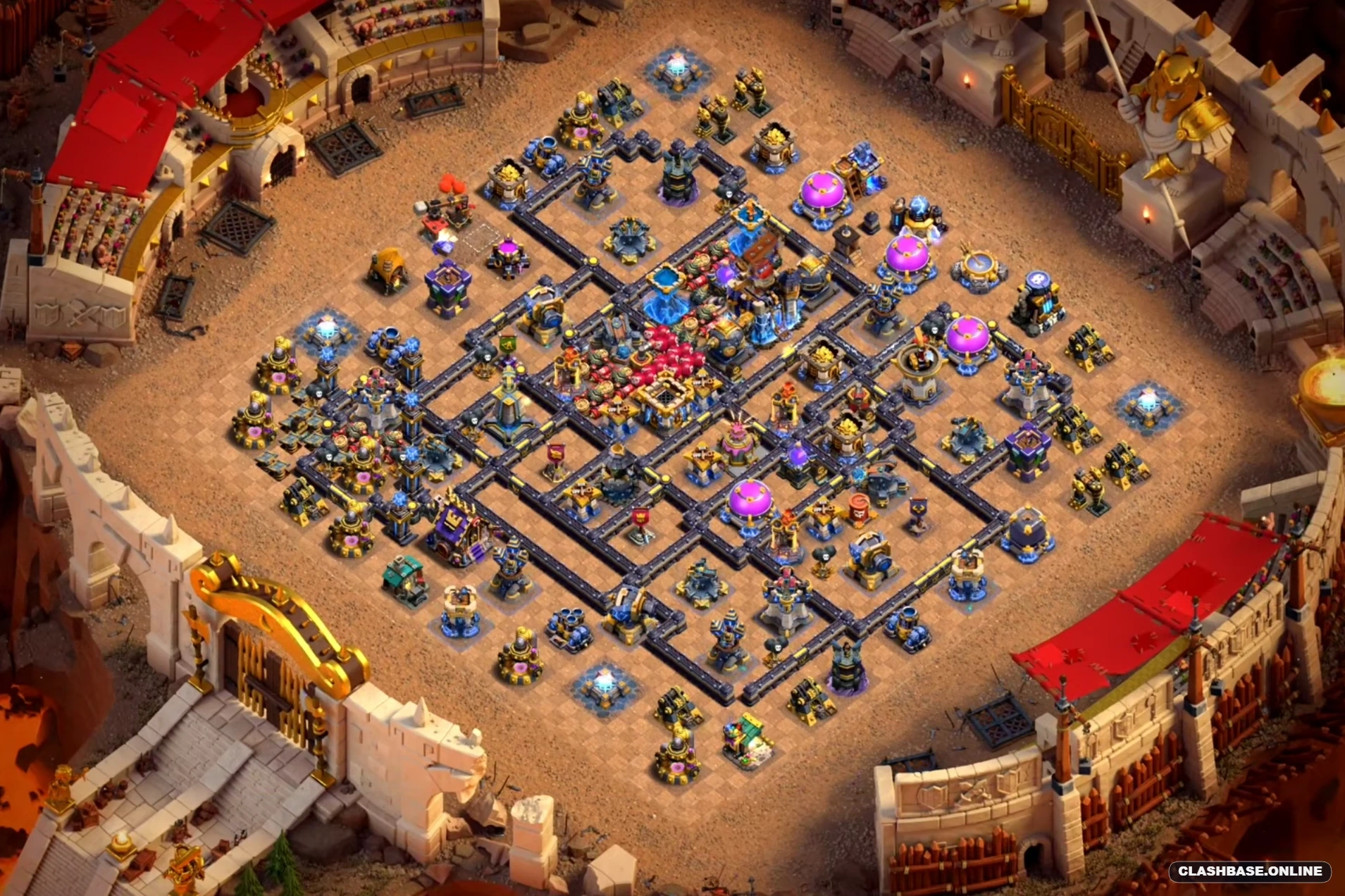 town hall 18 base layout for ranked mode hardest design Town Hall 18 layout